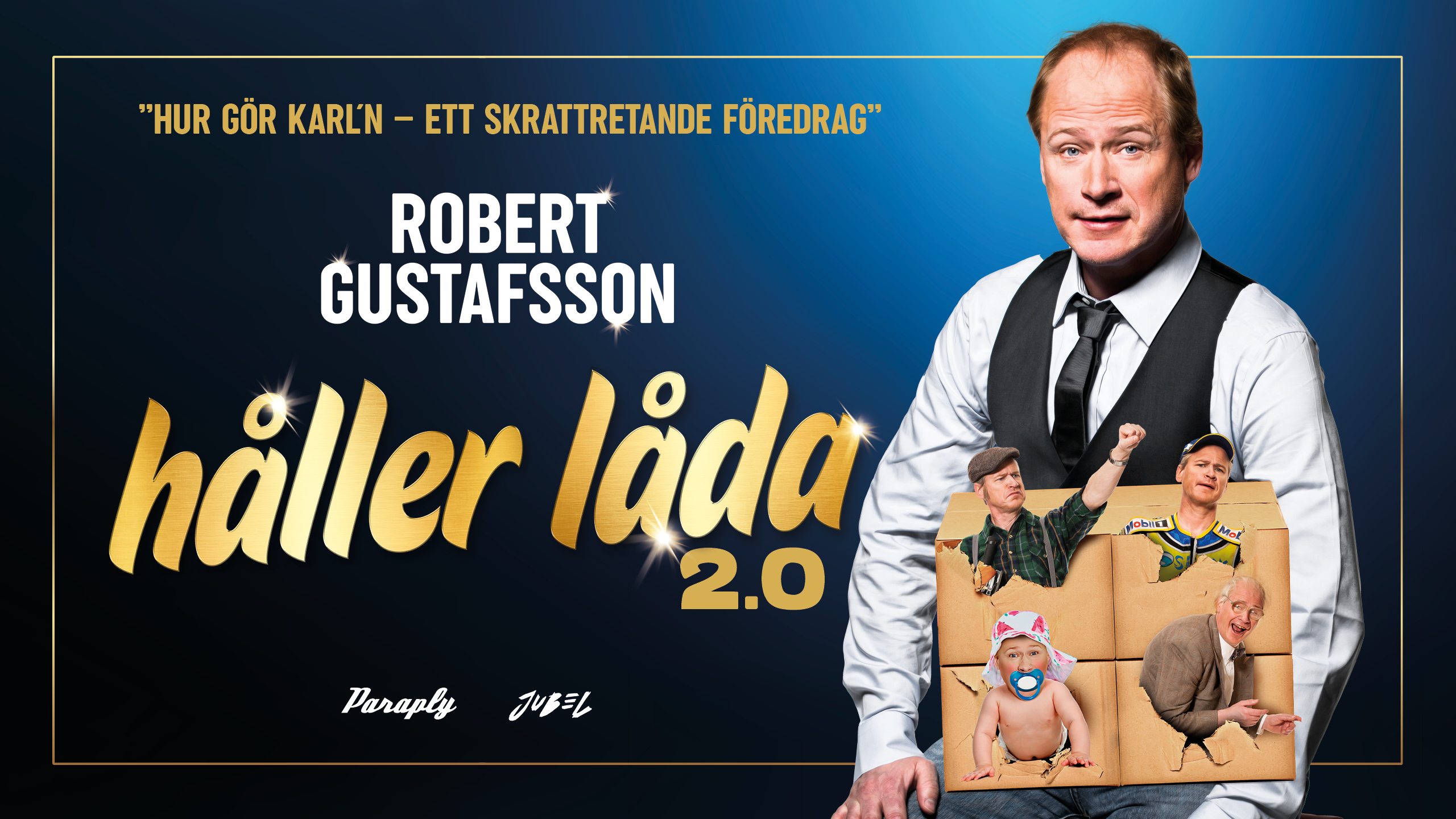 Robert Gustafsson håller låda 2.0